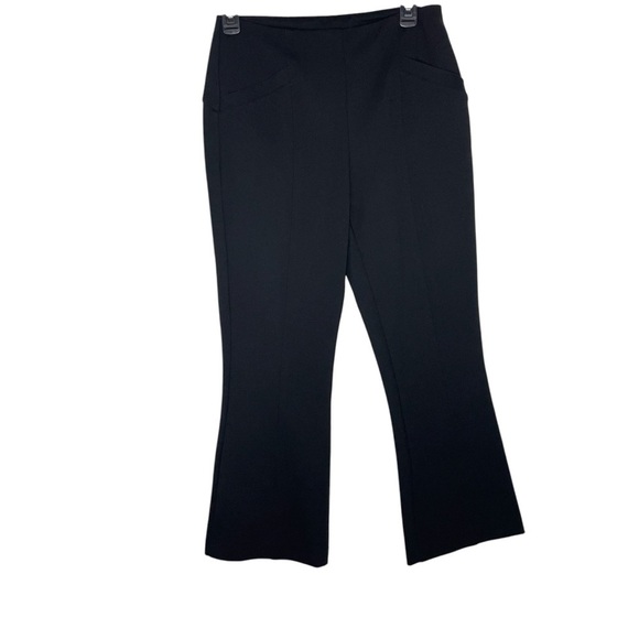 Joseph Ribkoff Black Flared Crop Leg Dress Pant Size 6 - Picture 1 of 10